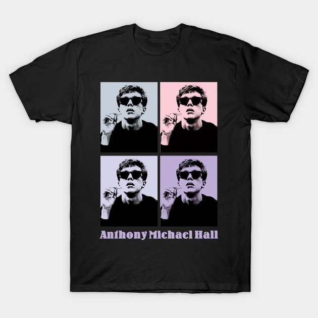 Anthony Michael Hall 80s Pop Art T-Shirt by KERIKIL